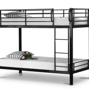 DS Metal Bunk Black With 15Cm Mattress