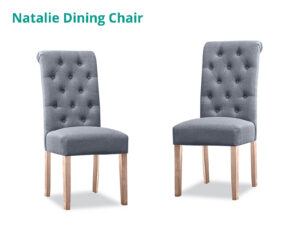 Ds Natalie Dining Chair X2 Linen Grey Pr71836 Dining Chairs Nz Depot - Nz Depot