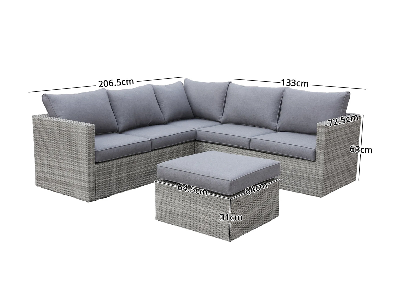 Ds Outdoor Corner Sofa Set A077 Pr65877 Outdoor Furniture Nz Depot 3 - Nz Depot