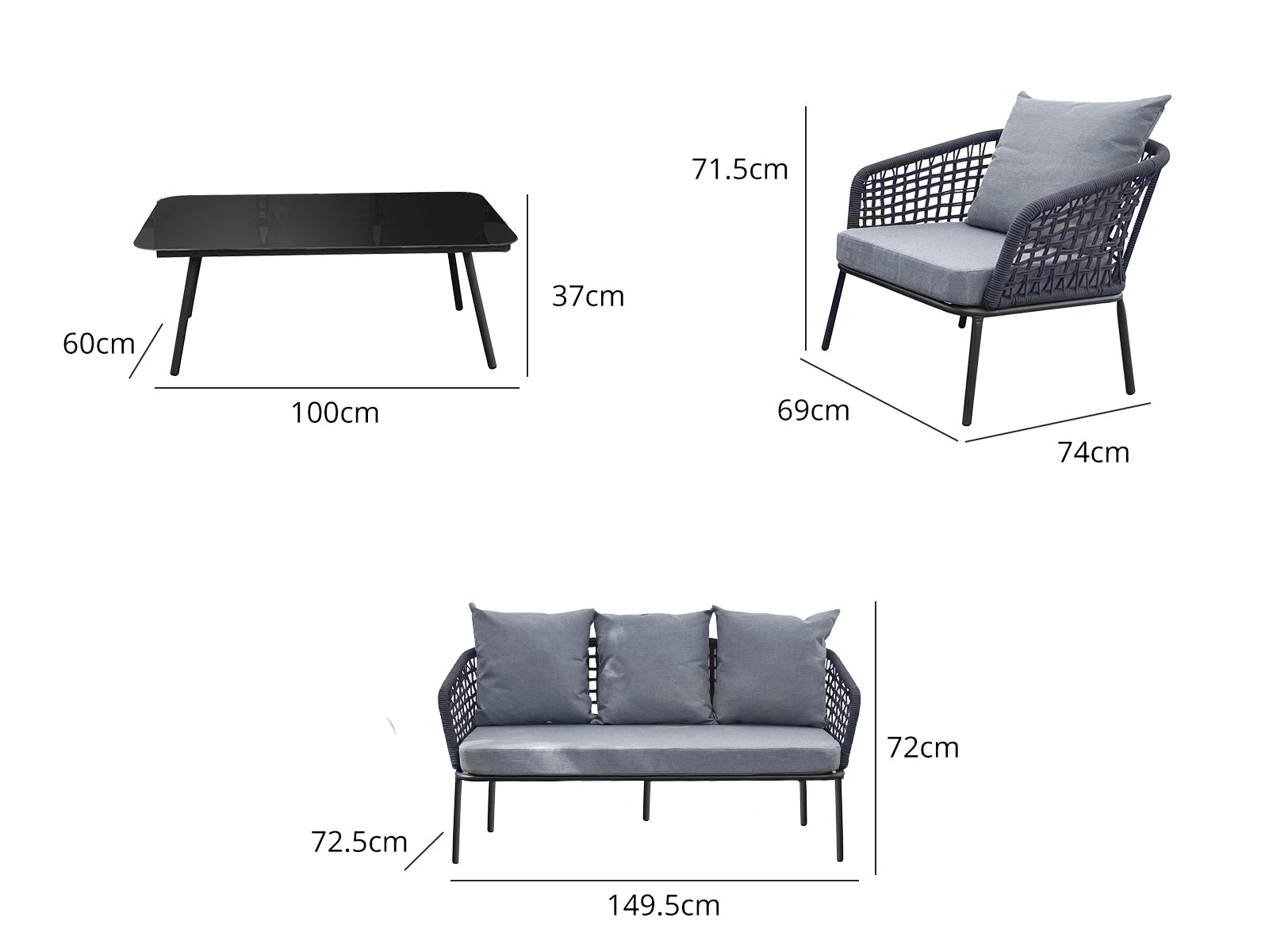 Ds Outdoor Sofa Set A017 Pr65866 Outdoor Furniture Nz Depot 3 - Nz Depot