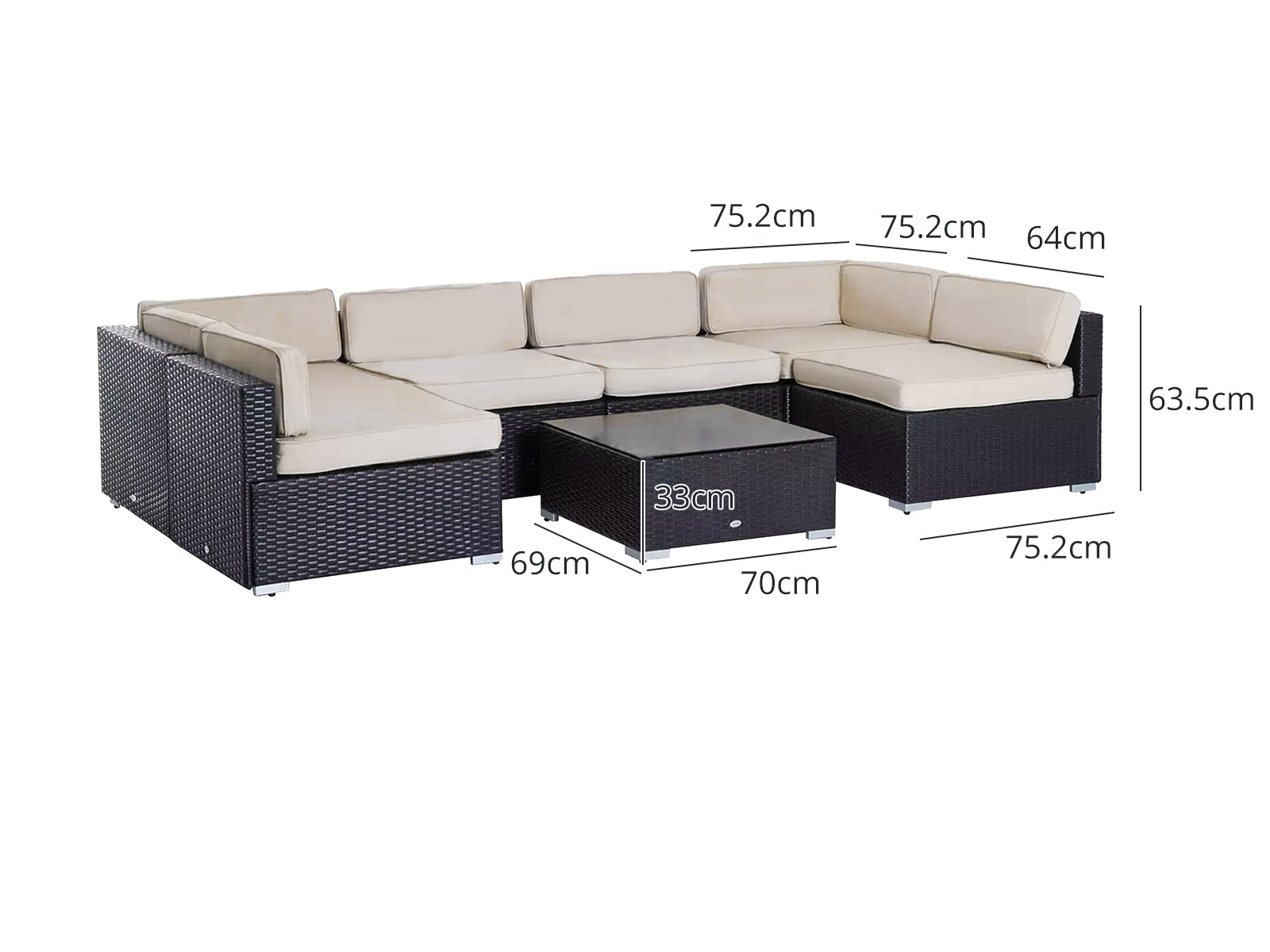 Ds Outdoor Sofa Set A161 Pr65871 Outdoor Furniture Nz Depot 3 - Nz Depot