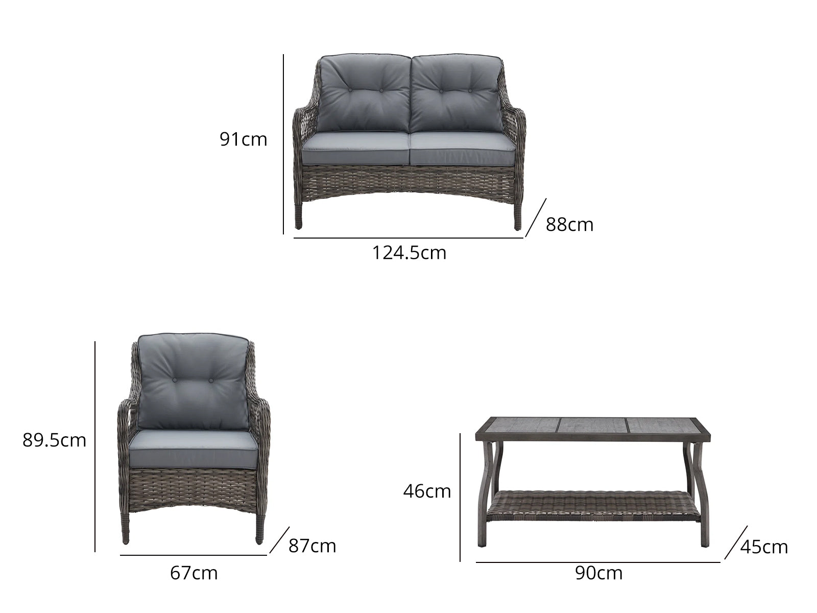 Ds Outdoor Sofa Set A181 Pr65872 Outdoor Furniture Nz Depot 3 - Nz Depot