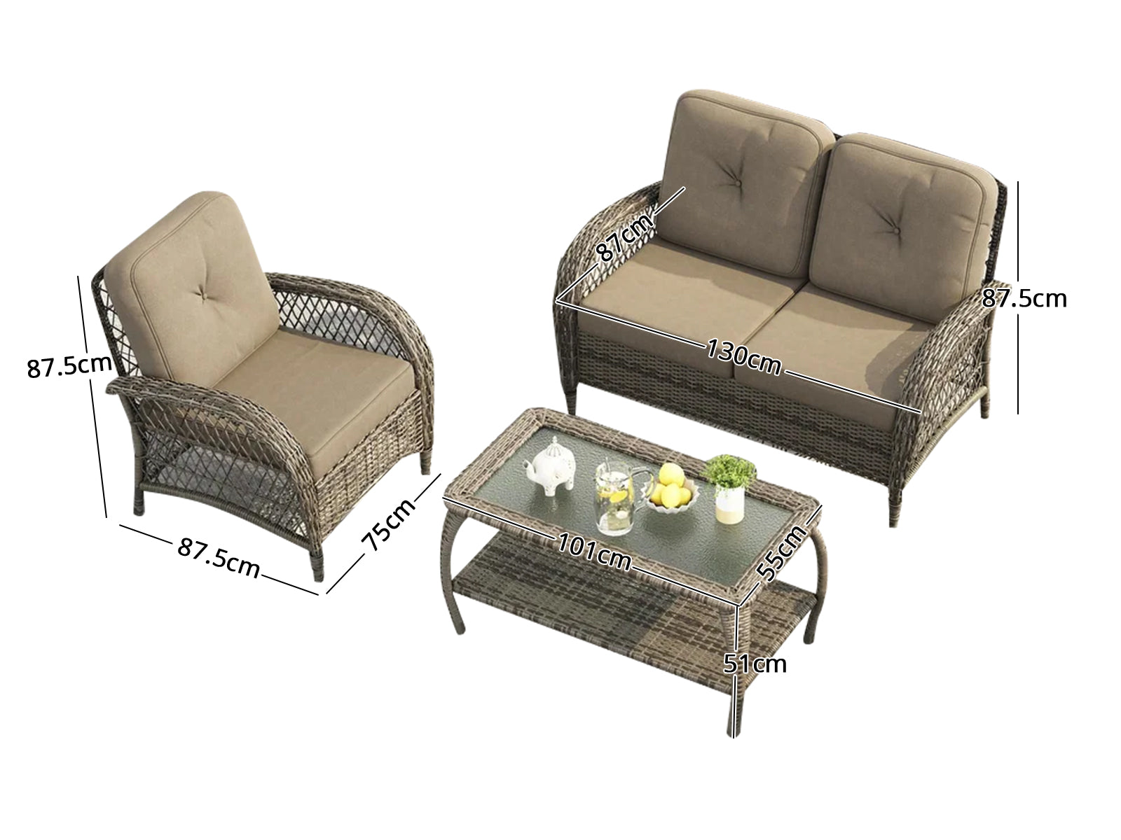 Ds Outdoor Sofa Set A183 Pr65880 Outdoor Furniture Nz Depot 3 - Nz Depot