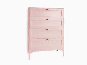 Lonna Steel Tallboy 4 Drawer Pink Pr65424 Tallboys Nz Depot - Nz Depot