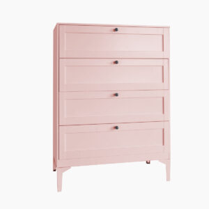 Lonna Steel Tallboy 4-Drawer Pink