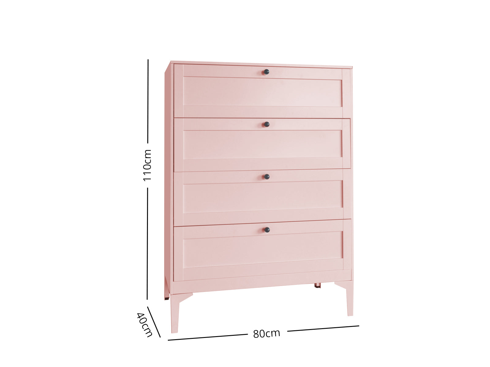 Lonna Steel Tallboy 4 Drawer Pink Pr65424 Tallboys Nz Depot 5 - Nz Depot