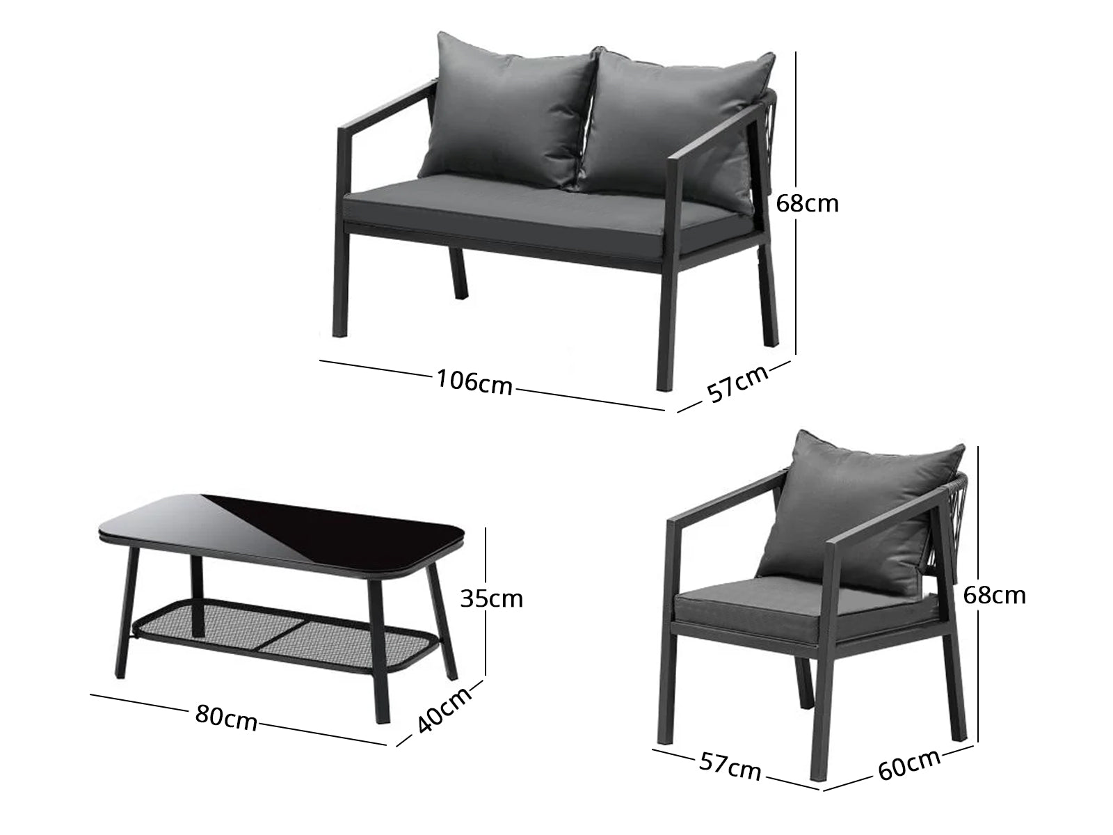 Messina Conversation Set Pr71805 Outdoor Furniture Nz Depot 3 - Nz Depot