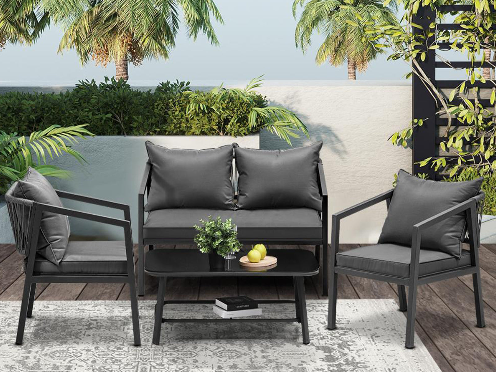 Messina Conversation Set Pr71805 Outdoor Furniture Nz Depot 4 - Nz Depot