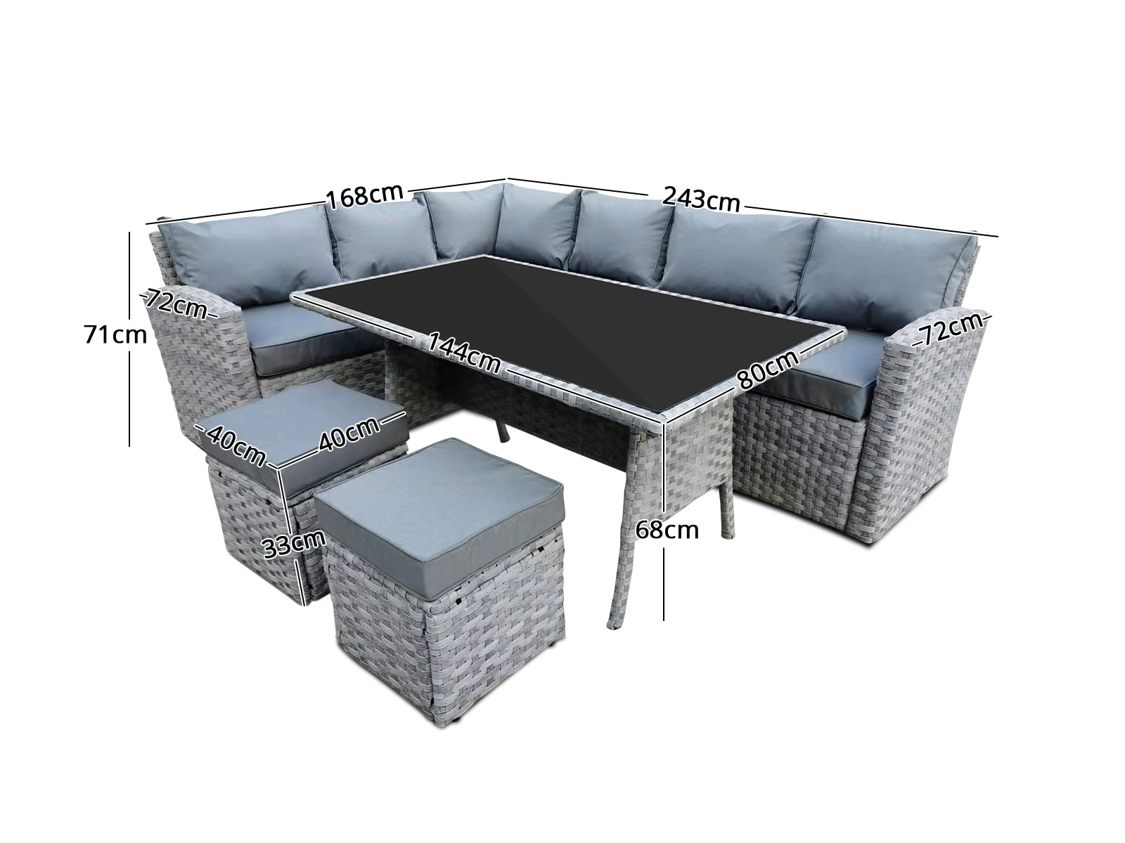 Palermo Outdoor Corner Diner Pr71802 Outdoor Furniture Nz Depot 3 - Nz Depot