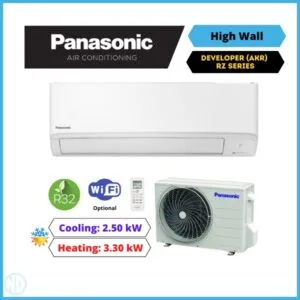 Panasonic 2.5Kw Developer Kit System Rz Series (Akr) Wall Mounted Split System Air Conditioner Cs-Rz25Akrw Cu-Rz25Akr - Nzdepot