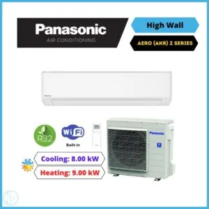 Panasonic 8.0kW AERO Kit System Z Series (AKR) Wall Mounted Split System Air Conditioner CS-Z80YKR CU-Z80YKR - NZ DEPOT