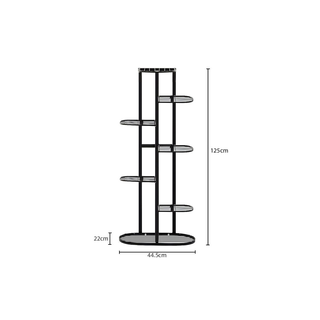 SOGA 7 Tier 8 Pots Black Metal Plant Rack Flowerpot Storage Display Stand Holder Home Garden Decor, Home & Living, Home Decor, Indoor Pots, Planters and Plant Stands, , ,  - NZ DEPOT 5