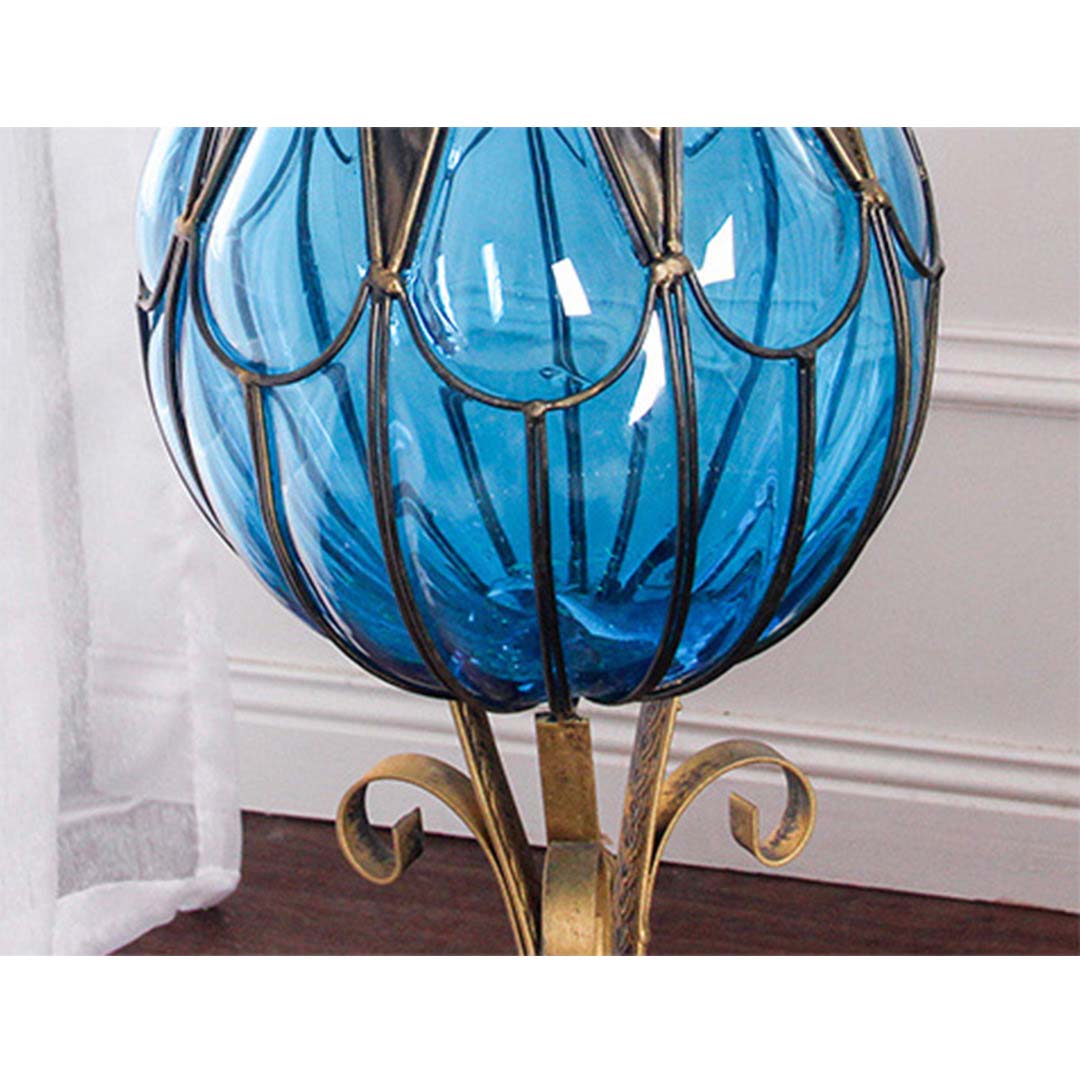 Soga 85Cm Blue Glass Floor Vase With Tall Metal Flower Stand, Home &Amp; Living, Home Decor, Vases, , ,  - Nz Depot 4