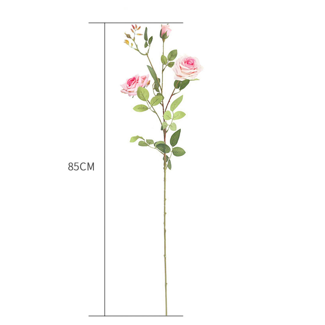 Soga 85Cm Clear Glass Tall Floor Vase With 12Pcs Pink Artificial Fake Flower Set, Home &Amp; Living, Home Decor, Vases, , ,  - Nz Depot 3