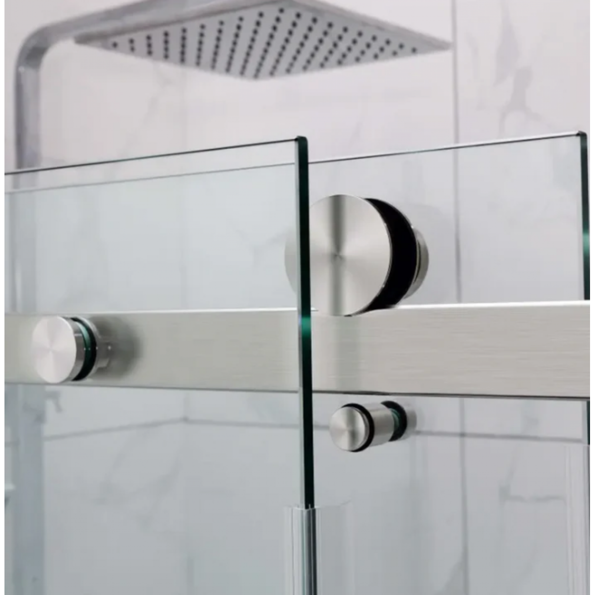 Shower Glass Rock Series 2 Sides Frameless Glass Rcm1170X970 Brushed Nickel Frame Rcm1170X970 Bn Frameless Shower Nz Depot 2 - Nz Depot