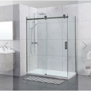 Shower Glass - Rock Series 2 Sides Frameless Glass RCM1170x770 Gunmetal Grey Frame, Frameless Shower - NZ DEPOT