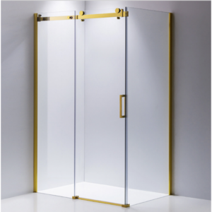 Shower Glass - Rock Series 2 Sides Frameless Glass RCM1170x770 Gold Frame, Frameless Shower - NZ DEPOT