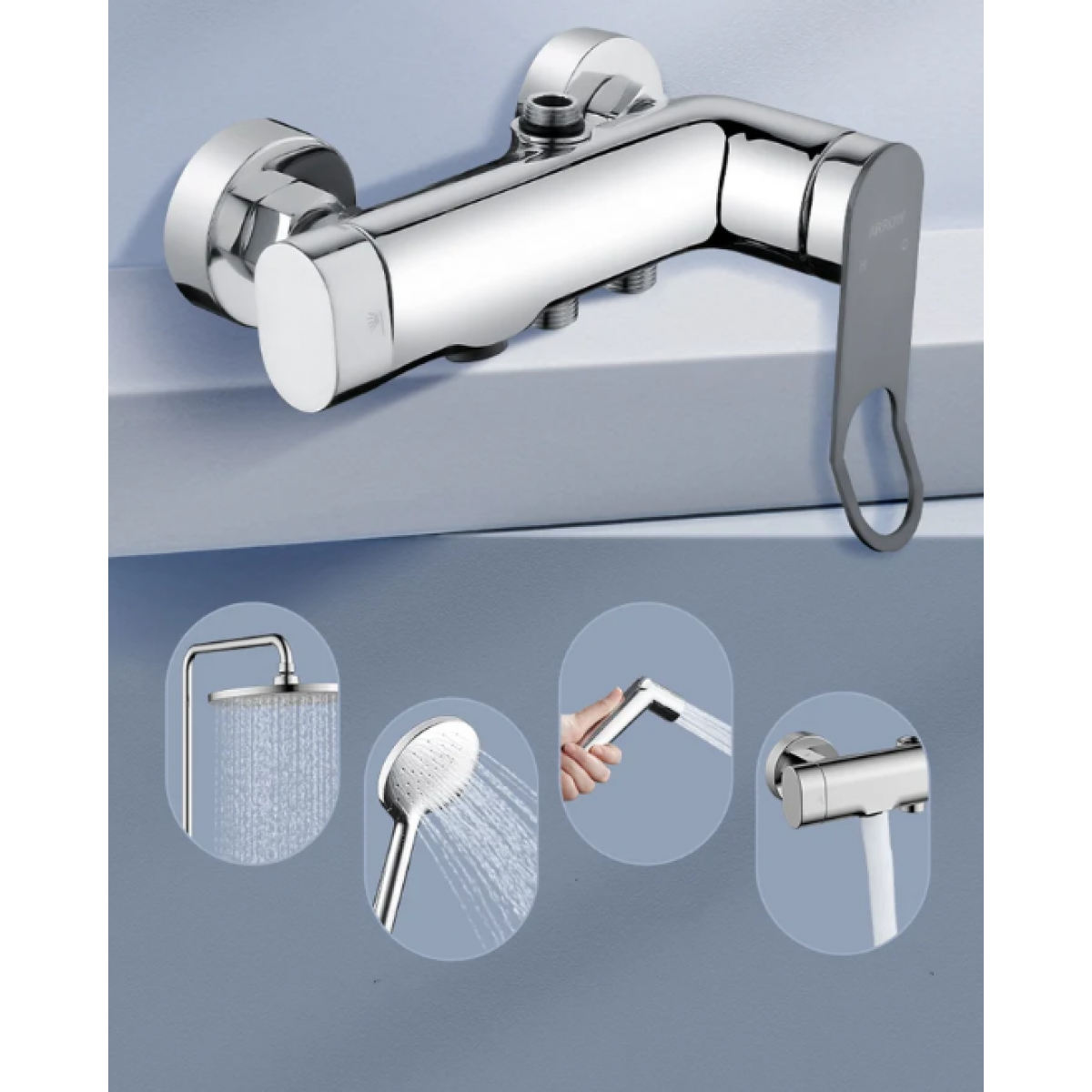 Shower Mixer Arrow Bathroom 4 Function Shower Mixer System Rainfall Shower Combo Arr001 Shower Mixer Nz Depot 7 - Nz Depot