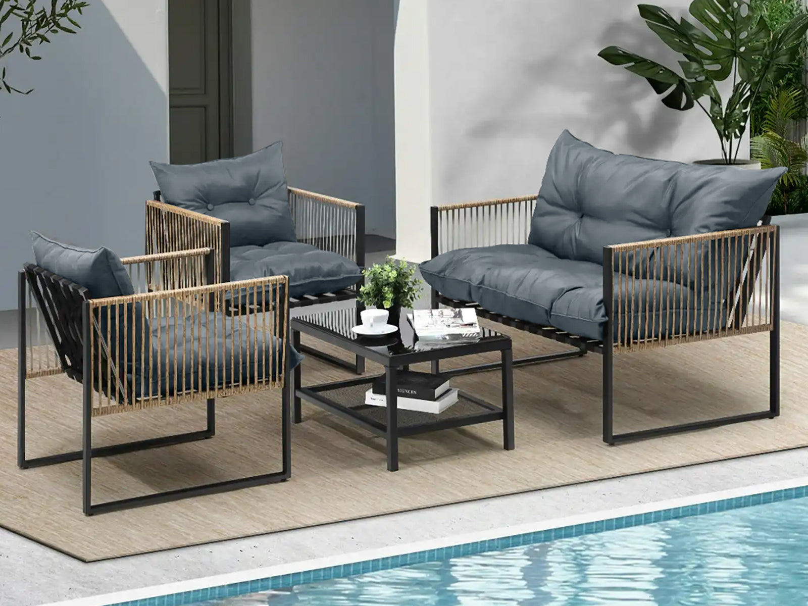 Taranto Conversation Set Pr71801 Outdoor Furniture Nz Depot 5 - Nz Depot