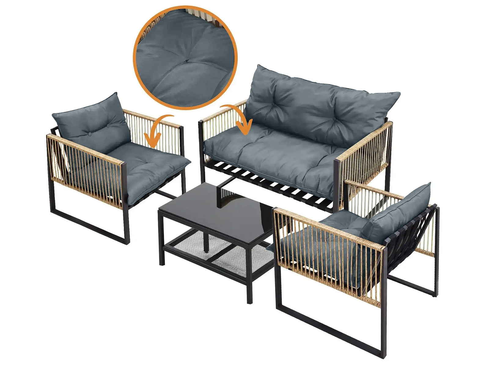 Taranto Conversation Set Pr71801 Outdoor Furniture Nz Depot 6 - Nz Depot