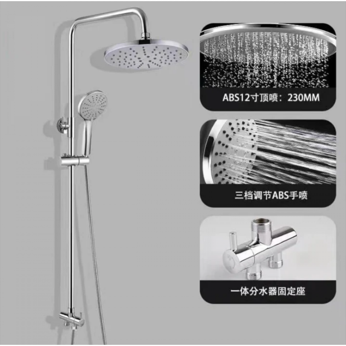 2 In 1 Shower Combination Dual Hose Rain Metal Head Chrome M10052 Chrome Shower Slide Rose Nz Depot 1 - Nz Depot