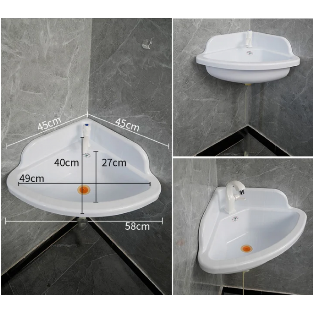 Acrylic Sink Rv Motorhomes Caravan Plastic Kitchen Built In Mini Bathroom Pc450 Hand Basin Nz Depot 2 - Nz Depot