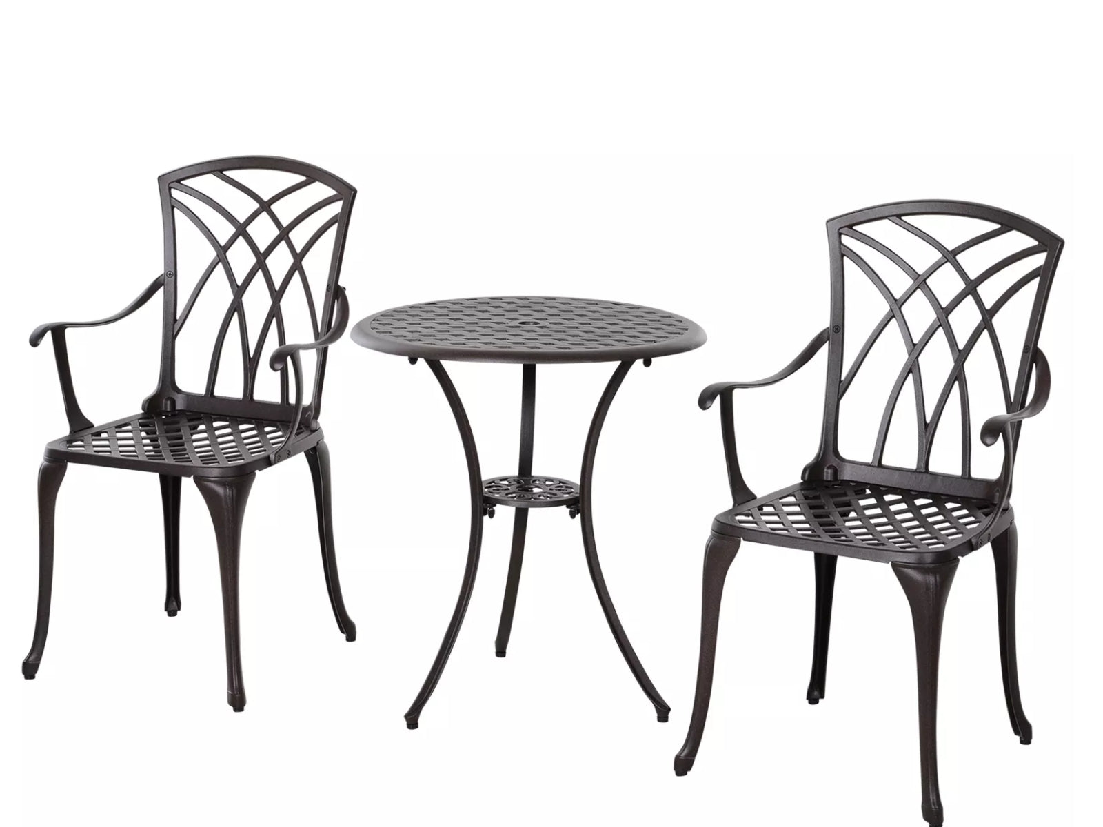 Armchair Bistro Set Black Alu Pr9556 Outdoor Furniture Nz Depot 8 - Nz Depot