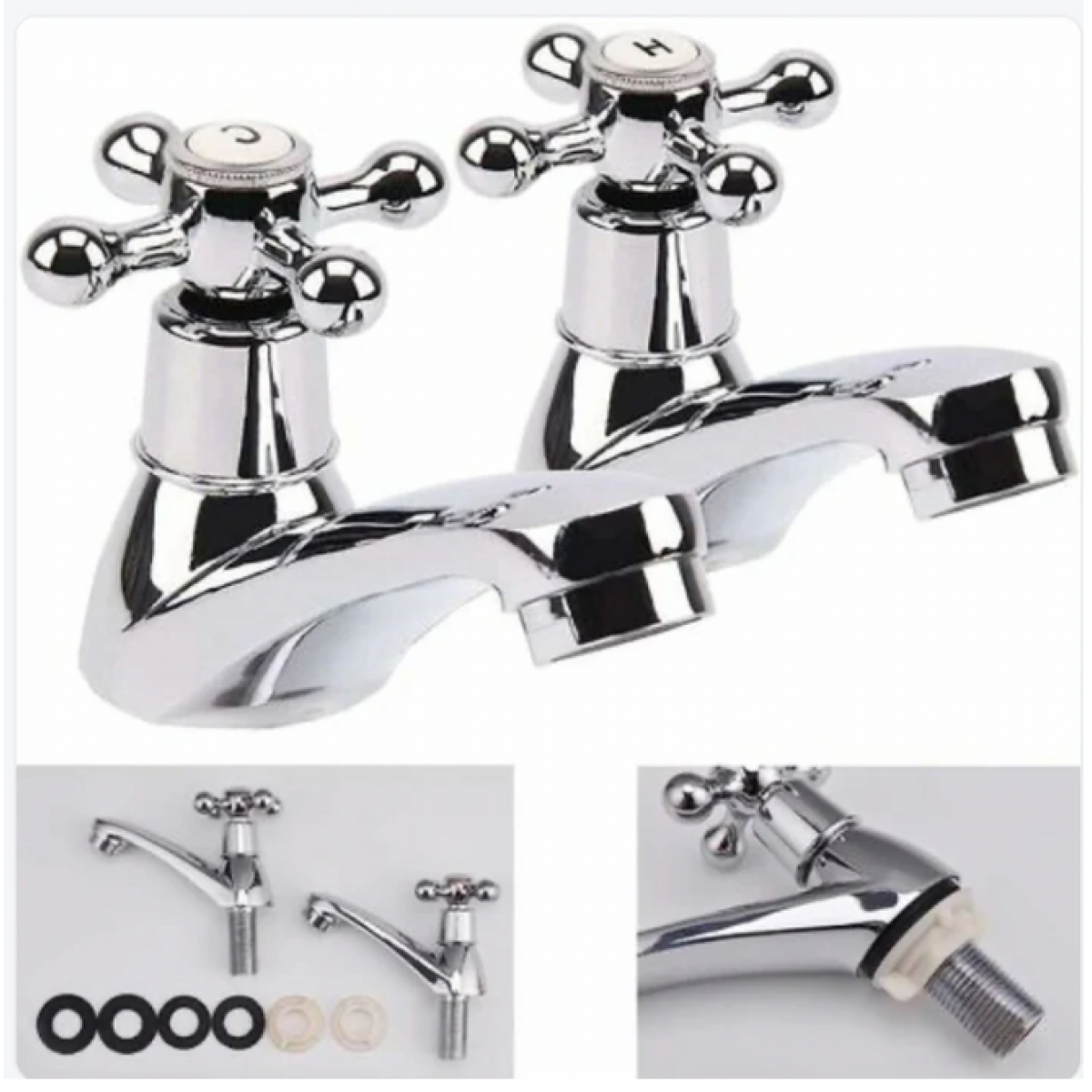 Basin Mixer Solid Brass Traditional Double Basin Taps Ds005 Basin Mixer Nz Depot 1 - Nz Depot