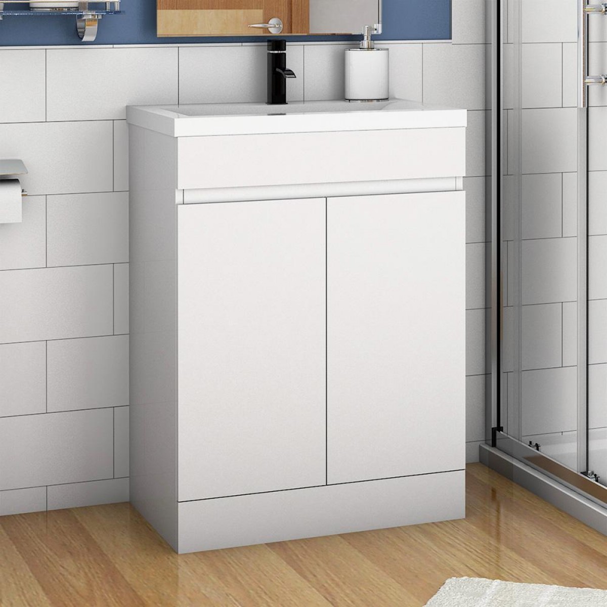 Cabinet Misty Series Free Standing 600Mm White T600F White Freestanding Square Basin Nz Depot 5 - Nz Depot