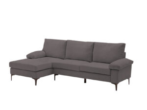 Ds Adriana Sectional Sofa Linen Dark Grey Pr71822 Sofas Sectionals Sofa Beds Nz Depot - Nz Depot