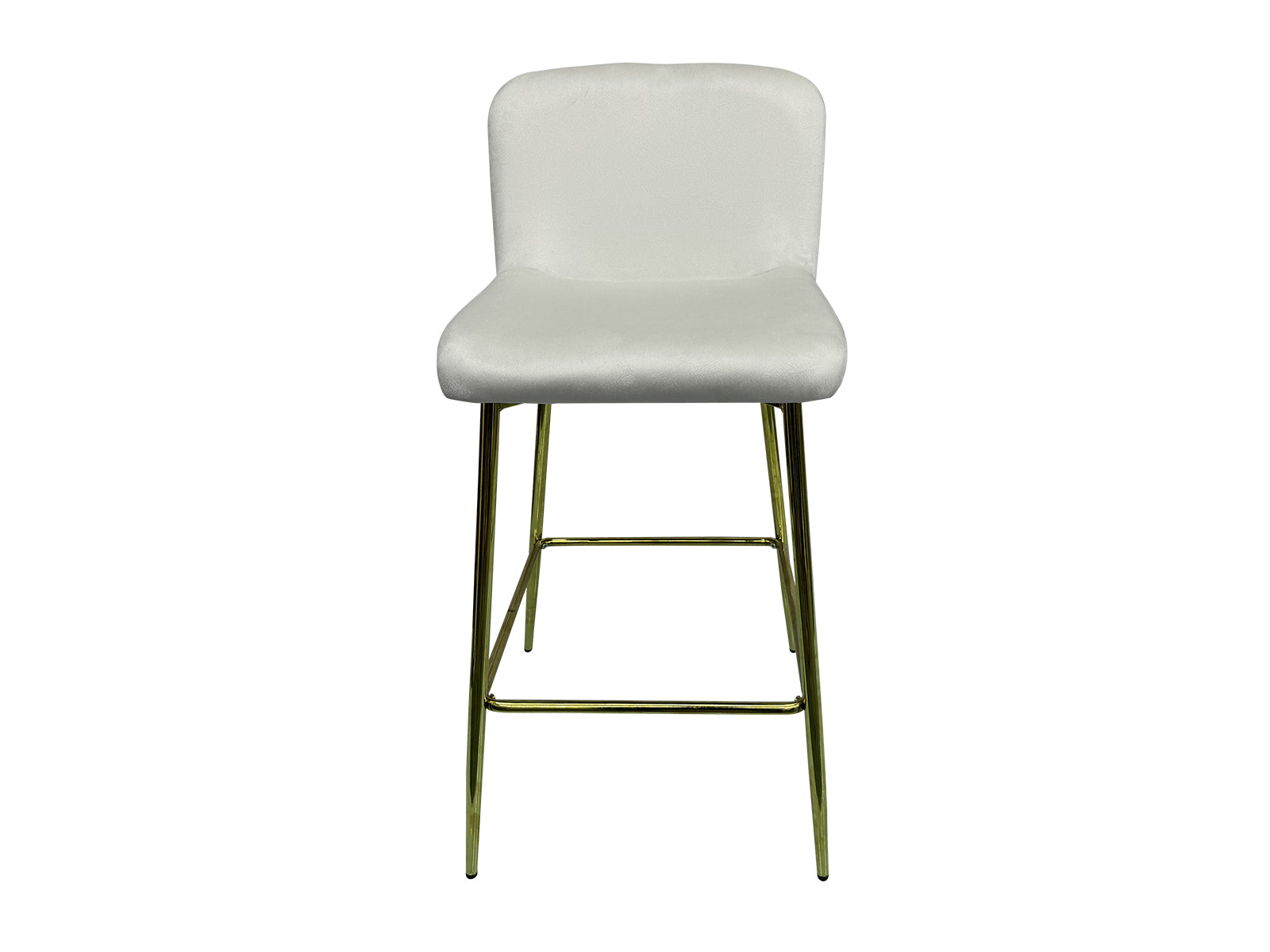 Ds Bar Stool Velvet Covered White X 2 Pr71766 Bar Stools Nz Depot 3 - Nz Depot