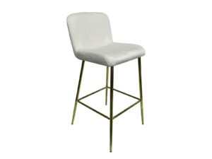 Ds Bar Stool Velvet Covered White X 2 Pr71766 Bar Stools Nz Depot - Nz Depot