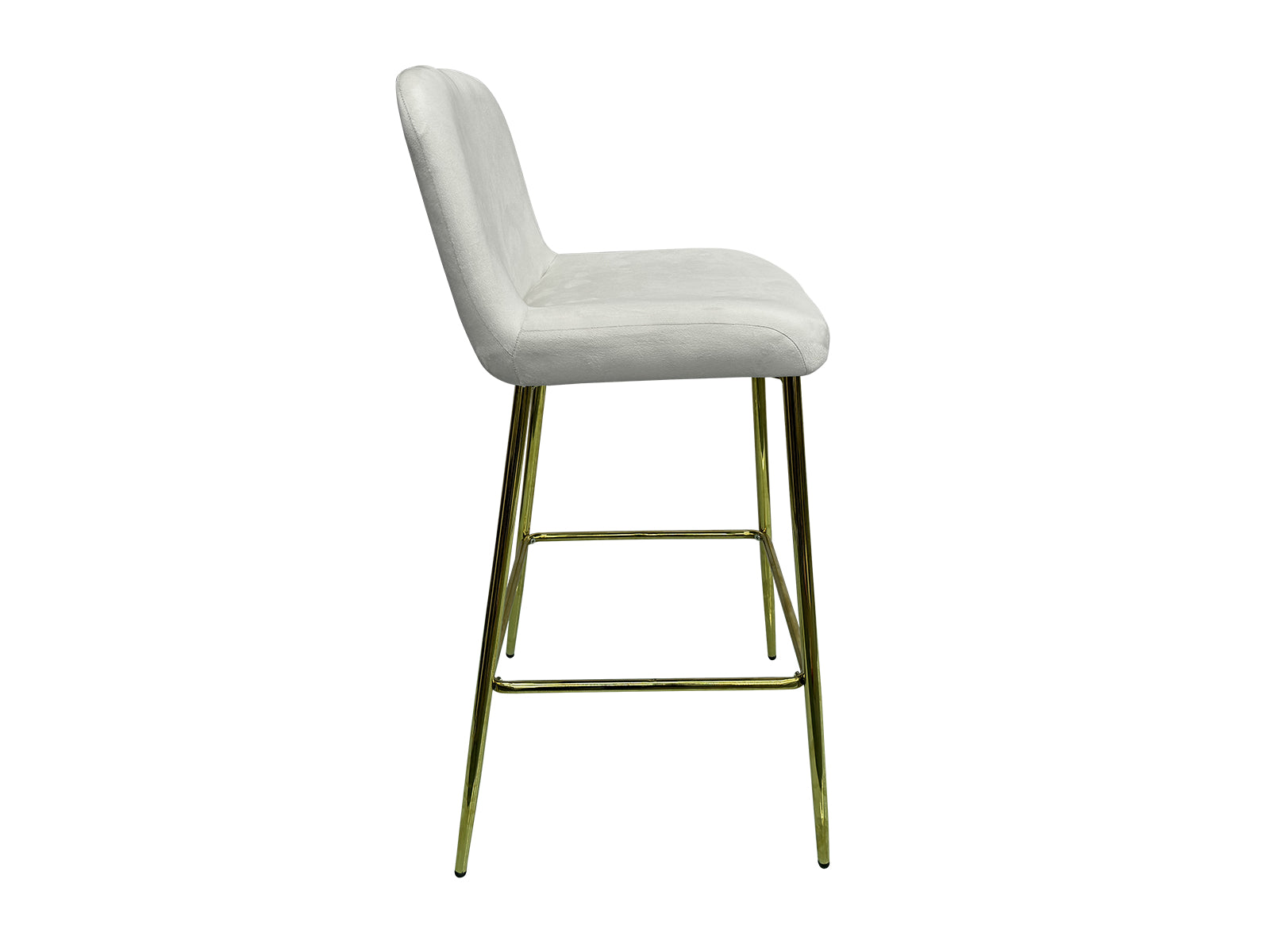 Ds Bar Stool Velvet Covered White X 2 Pr71766 Bar Stools Nz Depot 4 - Nz Depot