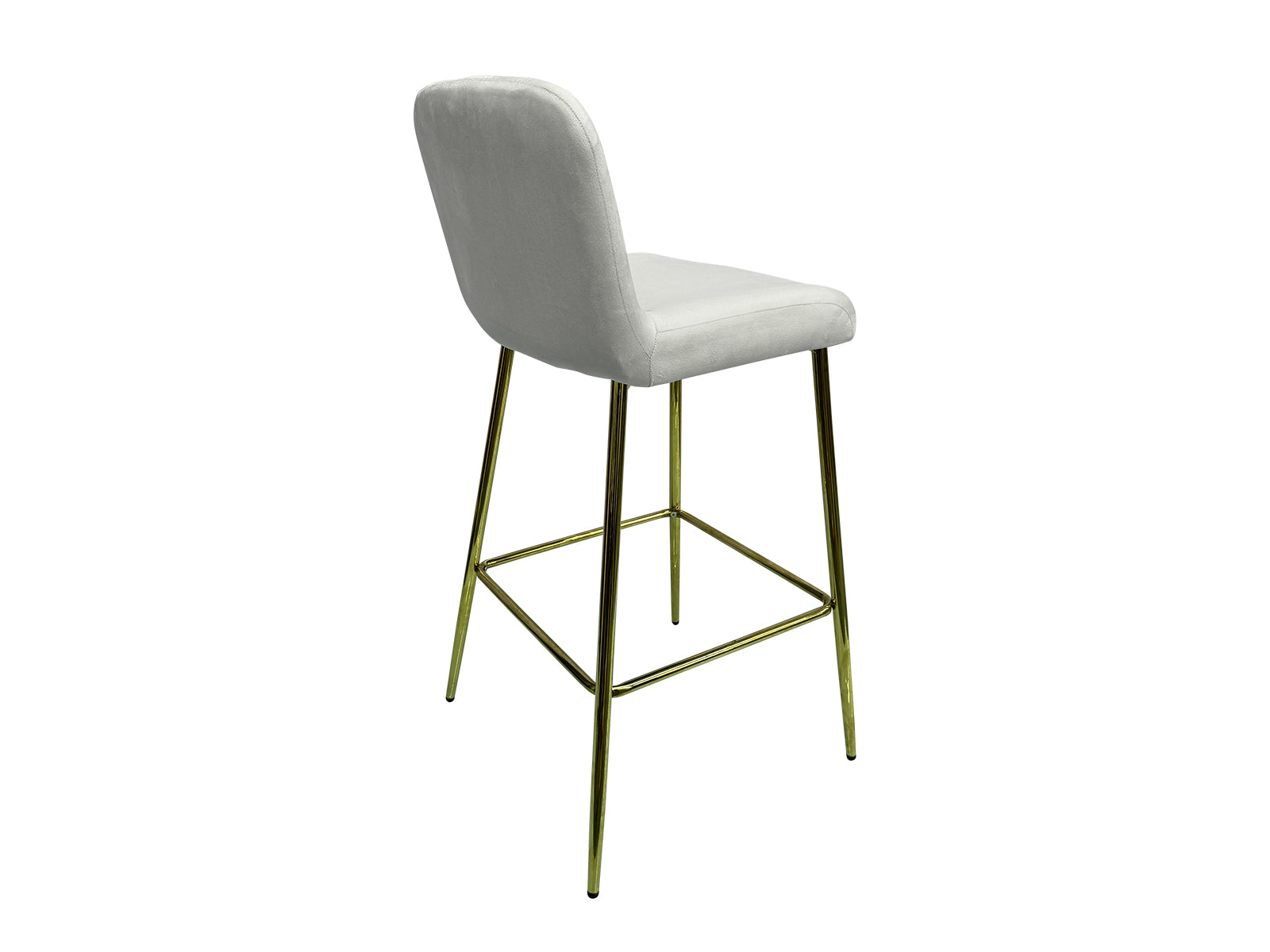 Ds Bar Stool Velvet Covered White X 2 Pr71766 Bar Stools Nz Depot 5 - Nz Depot