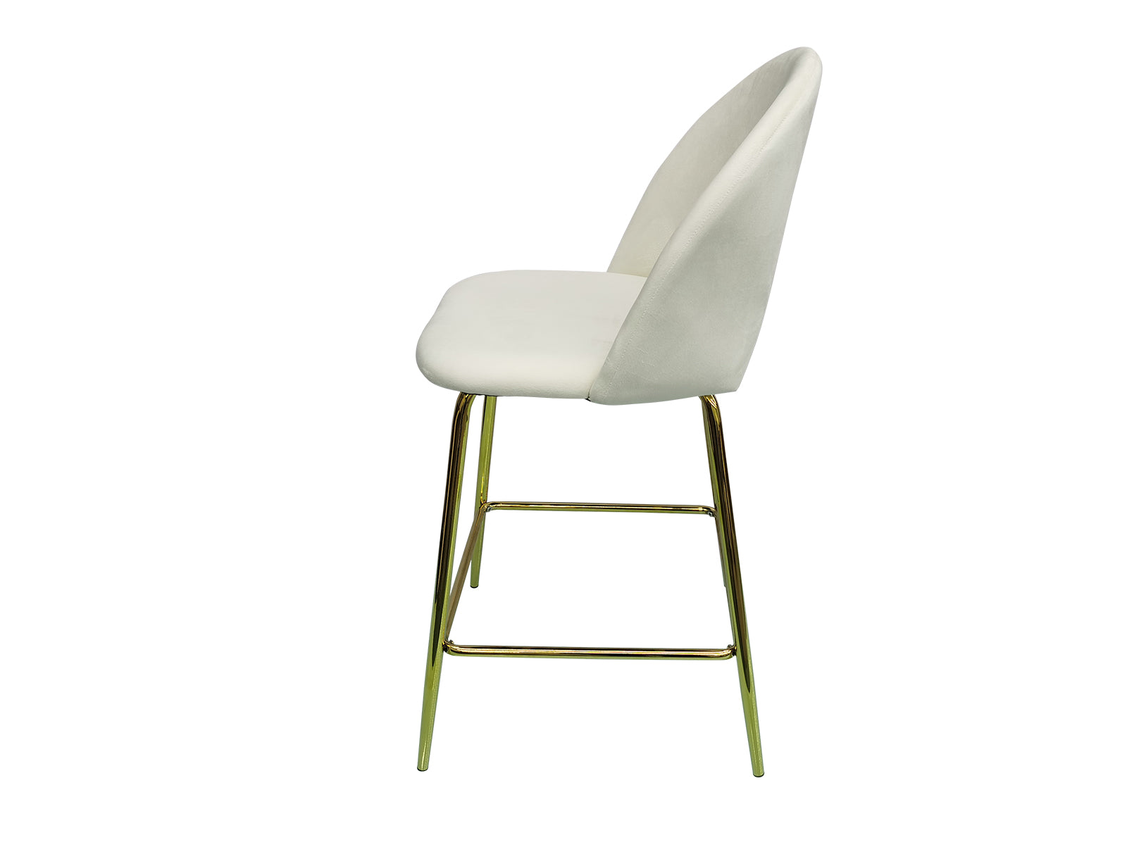 Ds Bar Stool Velvet Covered White2 X 2 Pr71767 Bar Stools Nz Depot 5 - Nz Depot