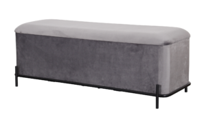 Ds Delani Ottoman Velvet Charcoal Pr65914 Ottomans Nz Depot - Nz Depot