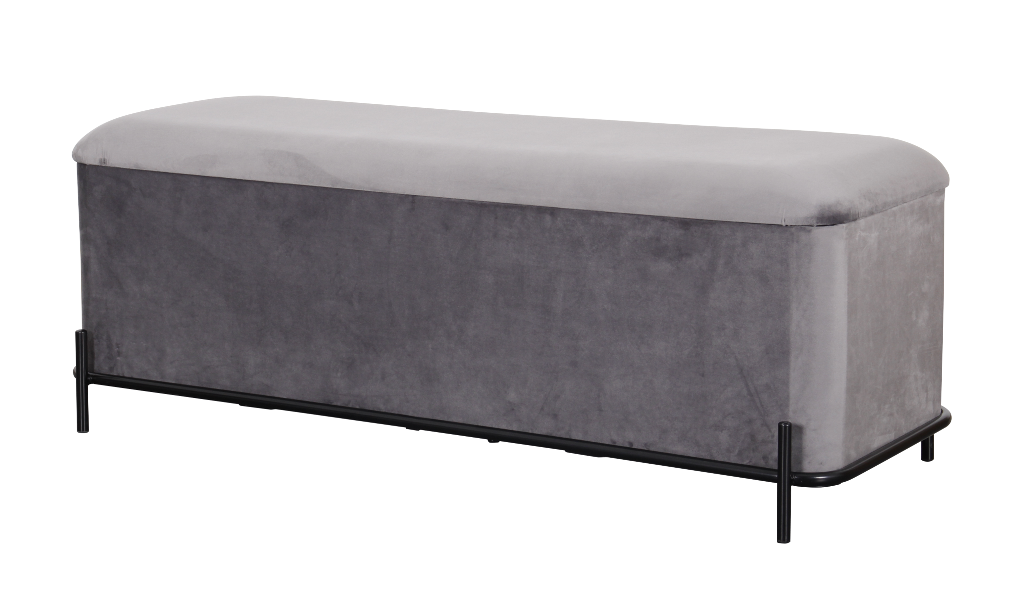 Delani Ottoman Velvet Charcoal