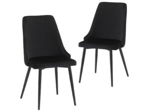 Ds Dining Chair Hcd Velvet Black X2 Pr71769 Dining Chairs Nz Depot - Nz Depot