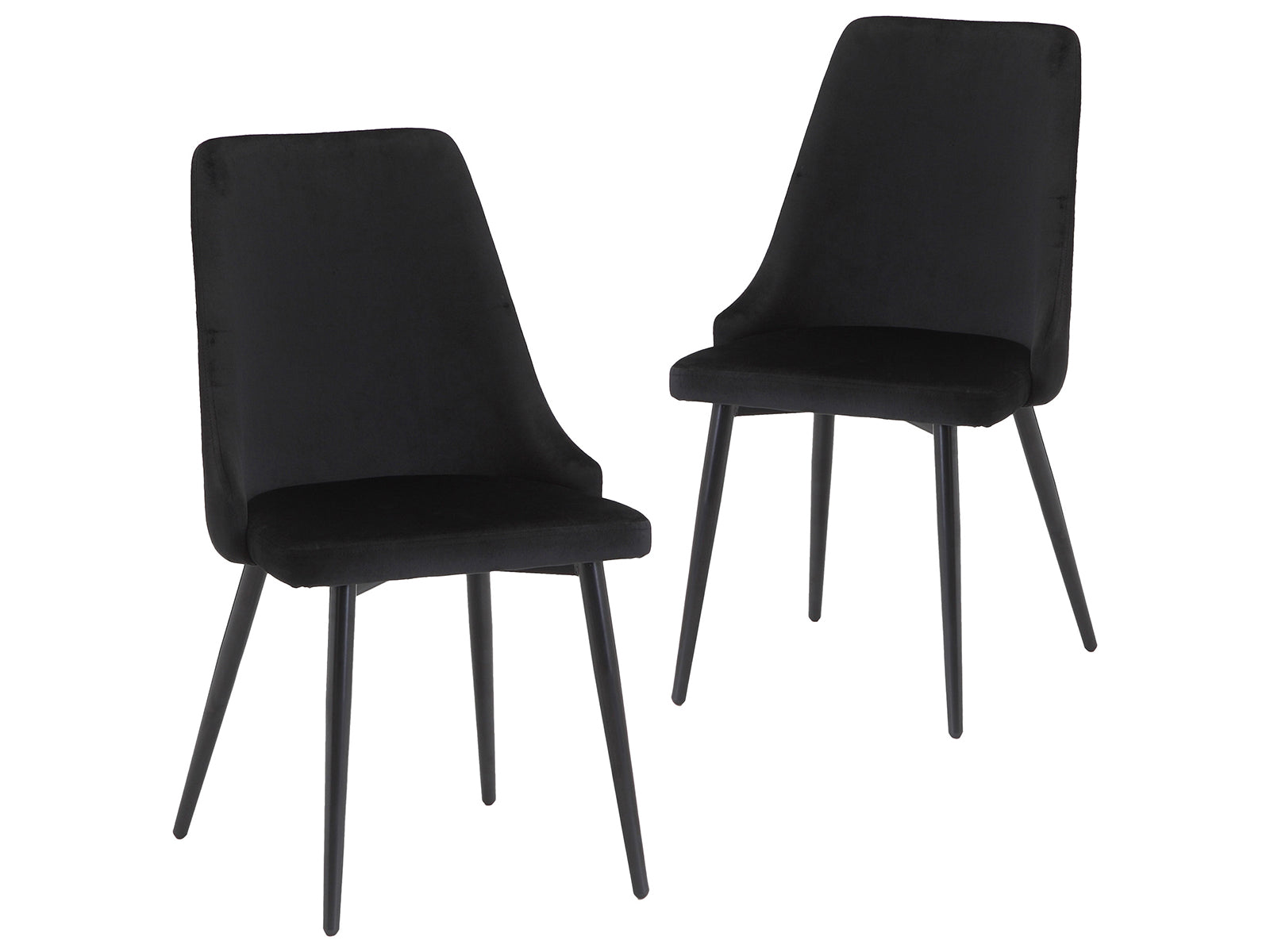 Dining Chair Hcd  Velvet Black X2