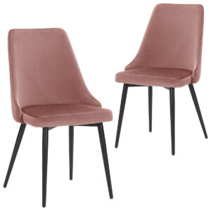 DS Dining Chair HCD Velvet Deep Blush X2