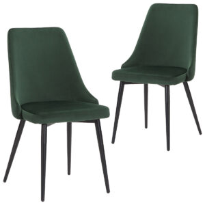 DS Dining Chair HCD Velvet Emerald Green X2