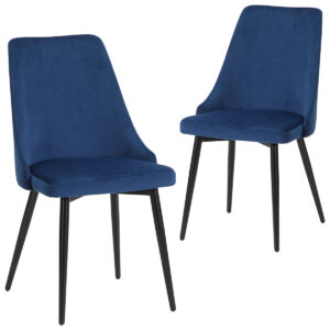 DS Dining Chair HCD  Velvet Navy X2