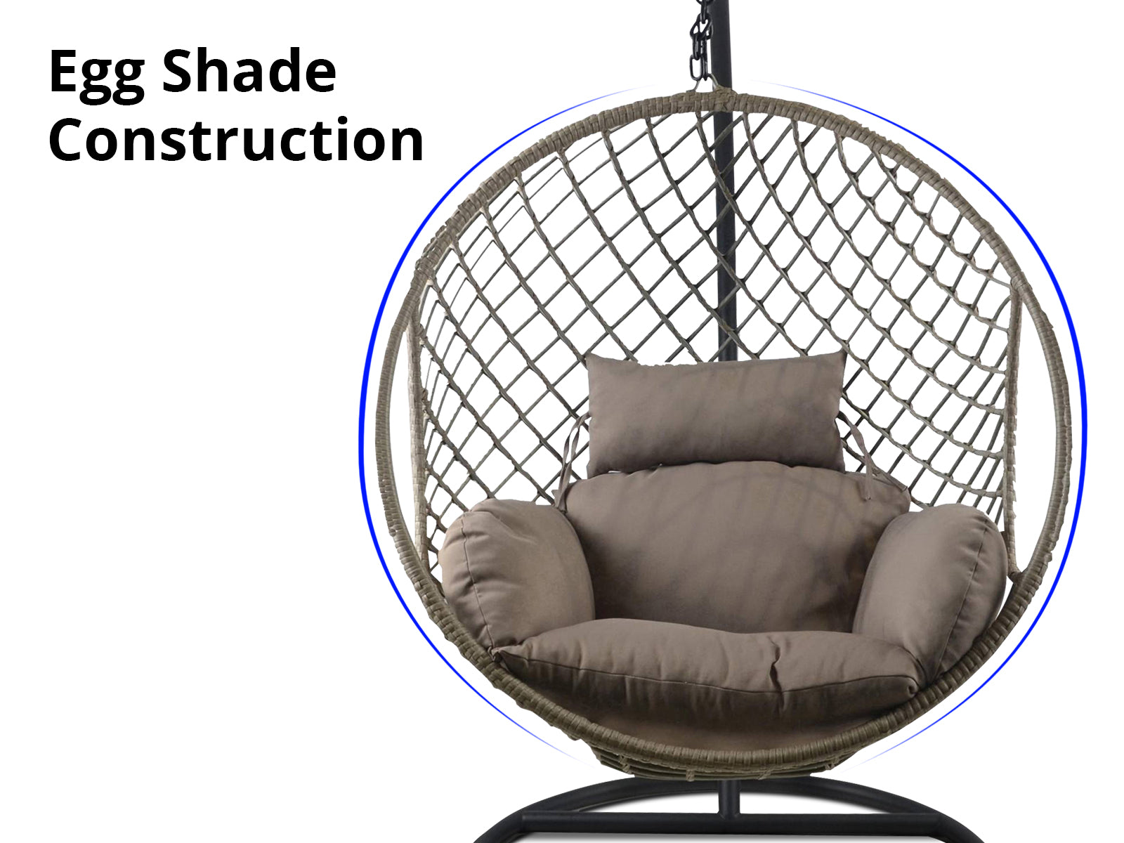 Ds Jade Swing Chair Greybrown Pr65890 Outdoor Furniture Nz Depot 5 - Nz Depot