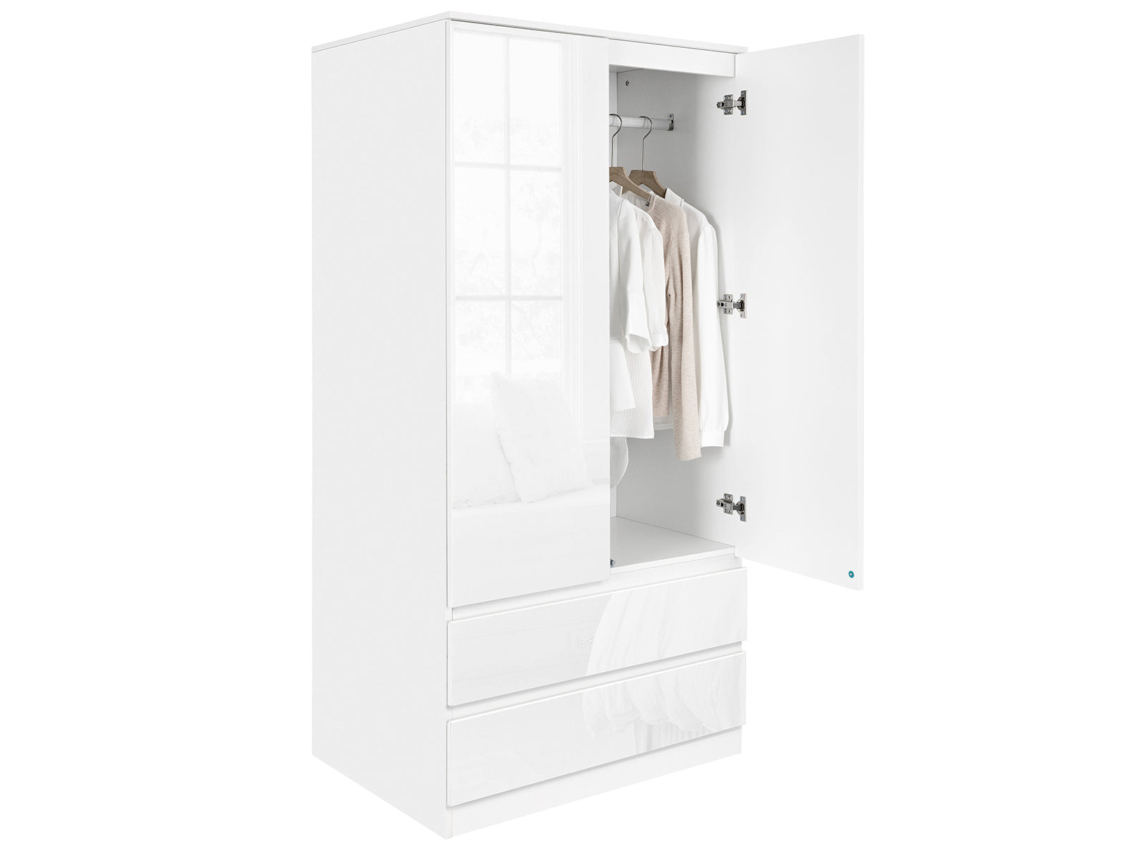 Ds Serena Wardrobe M80 White Pr71884 Wardrobes Nz Depot 9 - Nz Depot