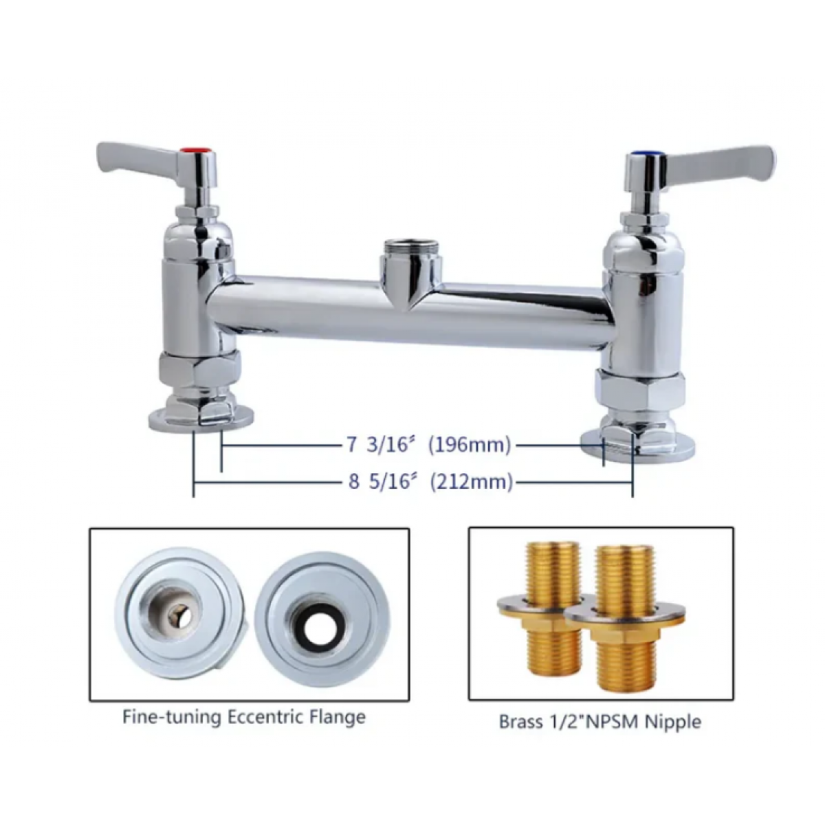 Kitchen Sink Mixer Pre Rinse Faucet Commercial Pull Down Brass Double Handles Pre Rinse Faucet Ck001 Kitchen Mixer Nz Depot 3 - Nz Depot