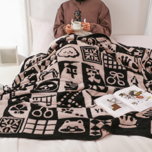 Soga 130X160Cm Throw Blanket Black And White New Year Limited Edition Peace And Joy Plush Cozy Blankets Blanket934 Nz Depot 3 - Nz Depot