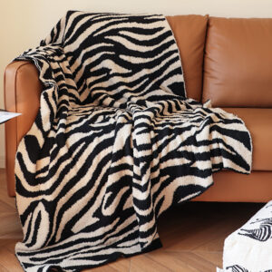 SOGA 130x170cm Throw Blanket Black and White Soft Zebra Print Half Fleece Casual Stylish Cozy, Home, Bed Linen, Throws And Blankets, Blankets, ,  - NZ DEPOT 3