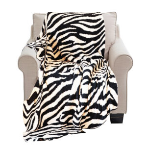 Soga 130X170Cm Throw Blanket Black And White Soft Zebra Print Half Fleece Casual Stylish Cozy Blankets Blanket931 Nz Depot - Nz Depot