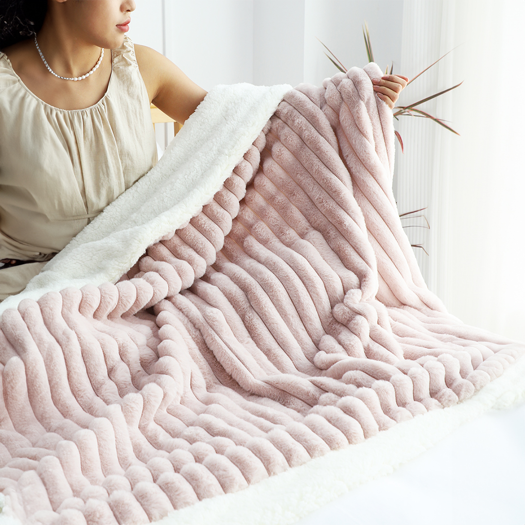 Soga 150X200Cm Throw Blanket Bean Paste Pink Premium Milk Velvet Luxuriously Soft Cozy Bedding, Home, Bed Linen, Throws And Blankets, Blankets, ,  - Nz Depot 6