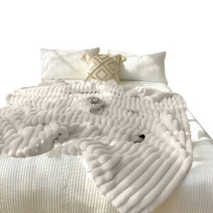 Soga 150X200Cm Throw Blanket Pearl White Premium Milk Velvet Luxuriously Soft Cozy Bedding Blankets Blanketfur348 Nz Depot - Nz Depot